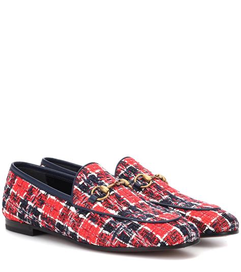 gucci loafers tweed